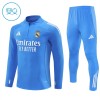 Dječji Real Madrid Sweatshirt Za Trening Četvrt Zip 2025-26 Plava Dječji Real Madrid Sweatshirt Za Trening Četvrt Zip 2025-26 Plava